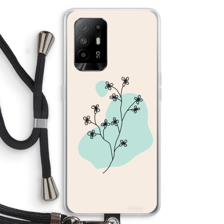 Love your petals: Oppo A95 5G Transparant Hoesje met koord