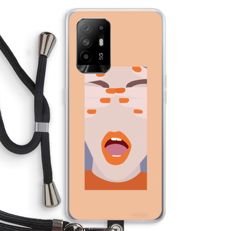 Surprise: Oppo A95 5G Transparant Hoesje met koord