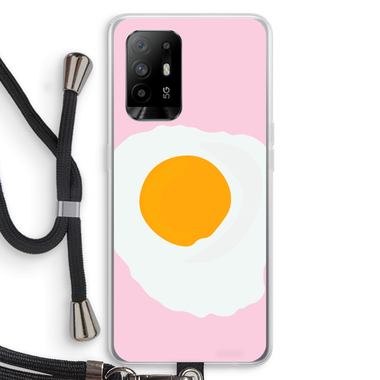 Sunny side up: Oppo A95 5G Transparant Hoesje met koord