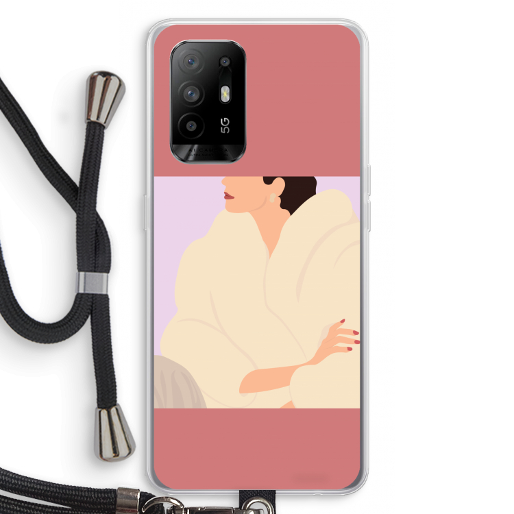 Cosy: Oppo A95 5G Transparant Hoesje met koord