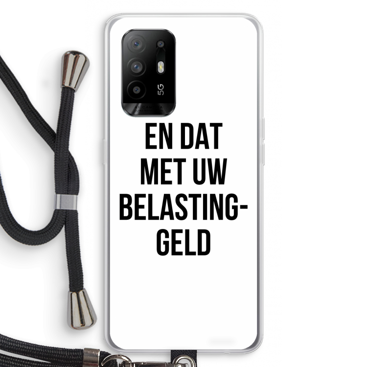 Belastinggeld: Oppo A95 5G Transparant Hoesje met koord
