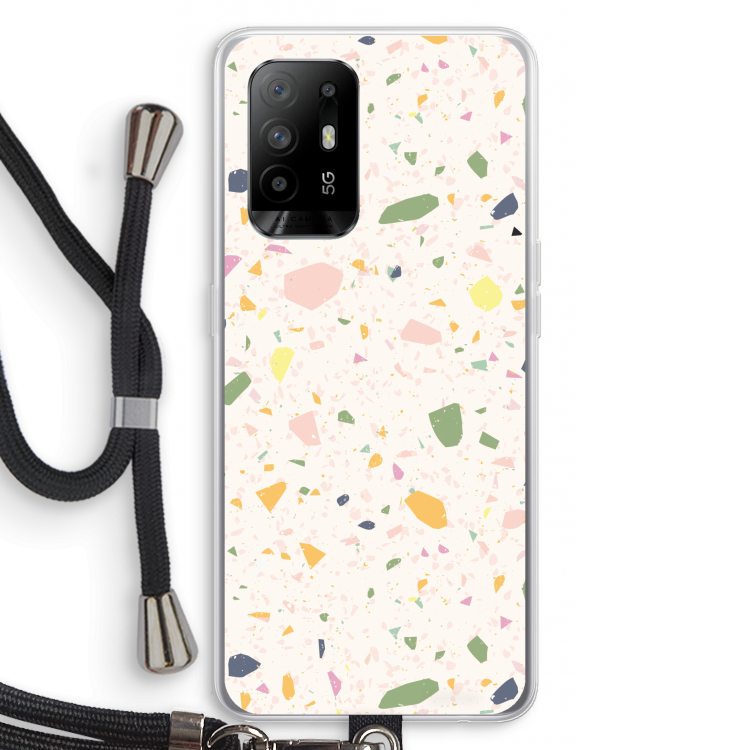 Terrazzo N°21: Oppo A95 5G Transparant Hoesje met koord
