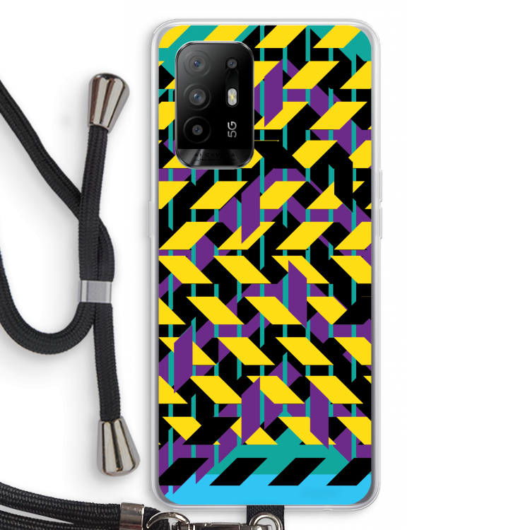 Skew Bee 3: Oppo A95 5G Transparant Hoesje met koord