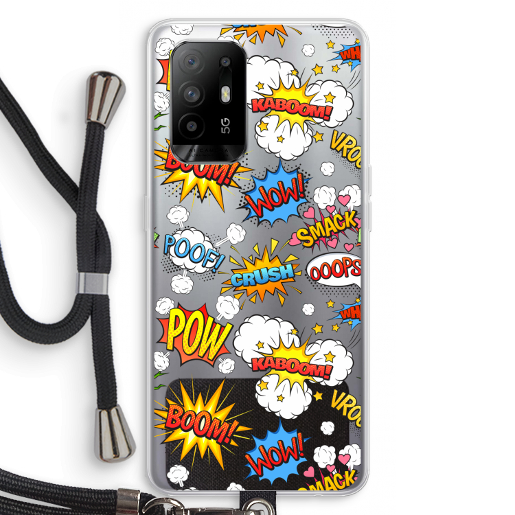 Pow Smack: Oppo A95 5G Transparant Hoesje met koord