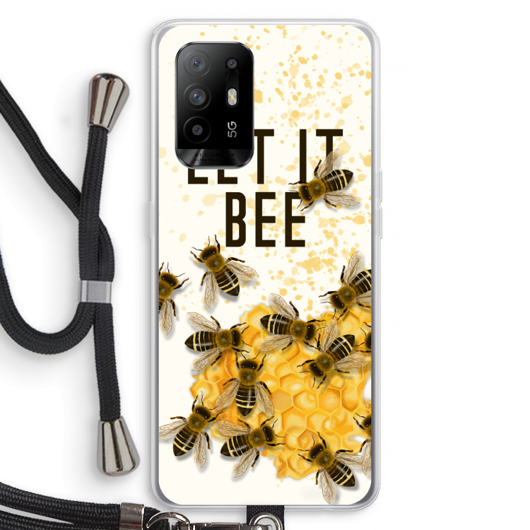 Let it bee: Oppo A95 5G Transparant Hoesje met koord
