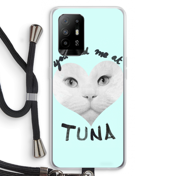 You had me at tuna: Oppo A95 5G Transparant Hoesje met koord