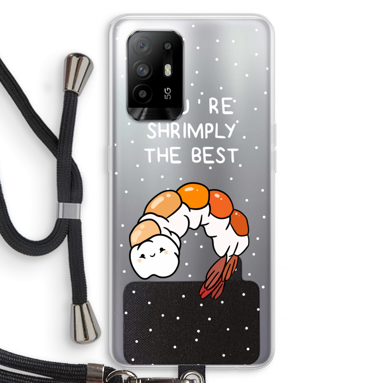 You're Shrimply The Best: Oppo A95 5G Transparant Hoesje met koord
