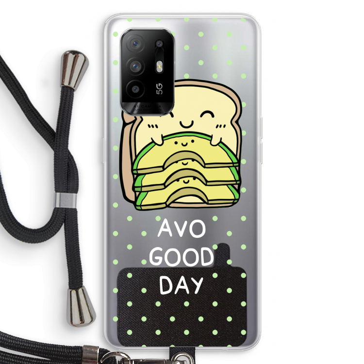 Avo Good Day: Oppo A95 5G Transparant Hoesje met koord