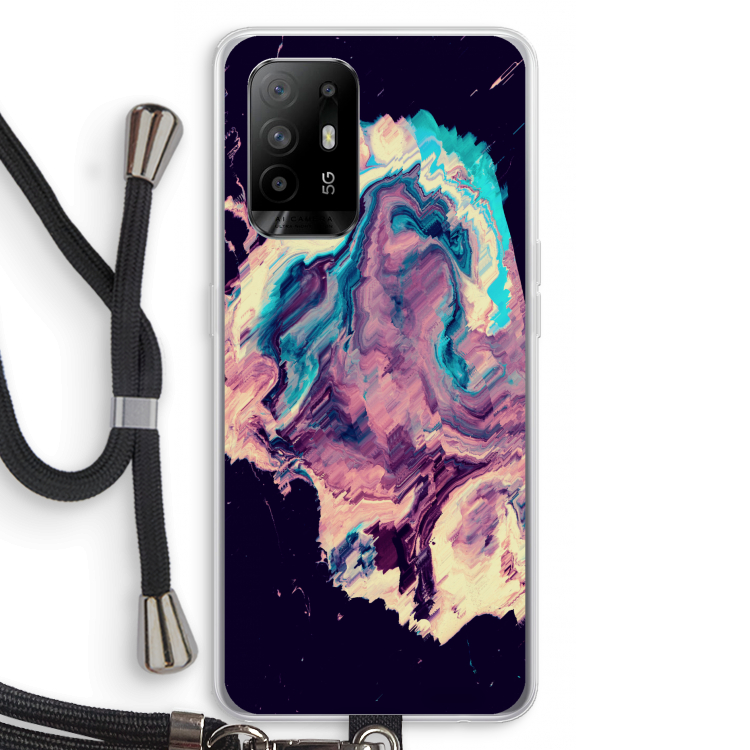 Cosmic Silence: Oppo A95 5G Transparant Hoesje met koord