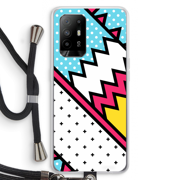 Pop Art #2: Oppo A95 5G Transparant Hoesje met koord
