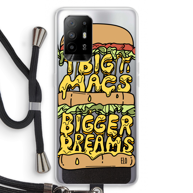 Big Macs Bigger Dreams: Oppo A95 5G Transparant Hoesje met koord