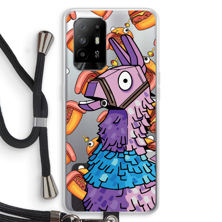 Loot Burger: Oppo A95 5G Transparant Hoesje met koord