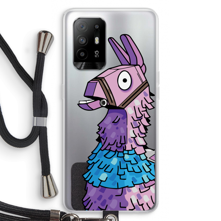 Lama: Oppo A95 5G Transparant Hoesje met koord