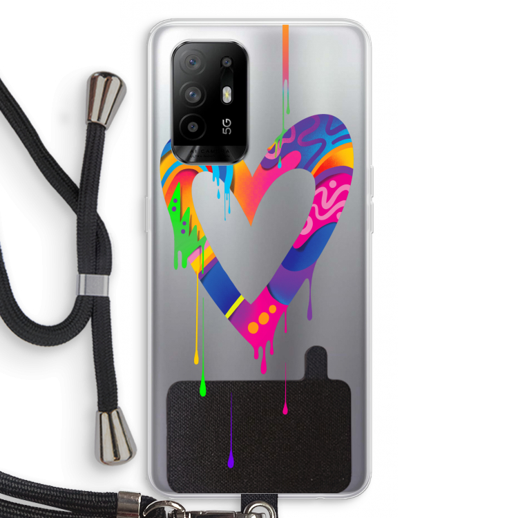 Melts My Heart: Oppo A95 5G Transparant Hoesje met koord