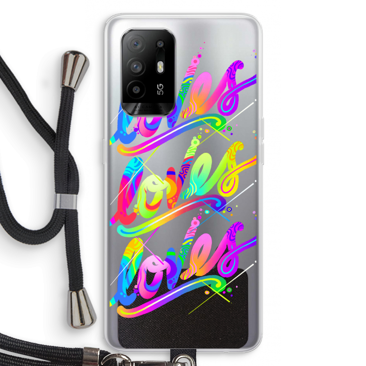 Loves: Oppo A95 5G Transparant Hoesje met koord