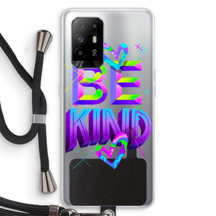 Be Kind: Oppo A95 5G Transparant Hoesje met koord