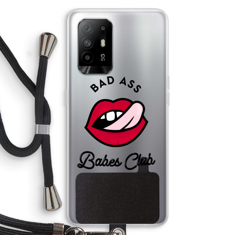 Badass Babes Club: Oppo A95 5G Transparant Hoesje met koord
