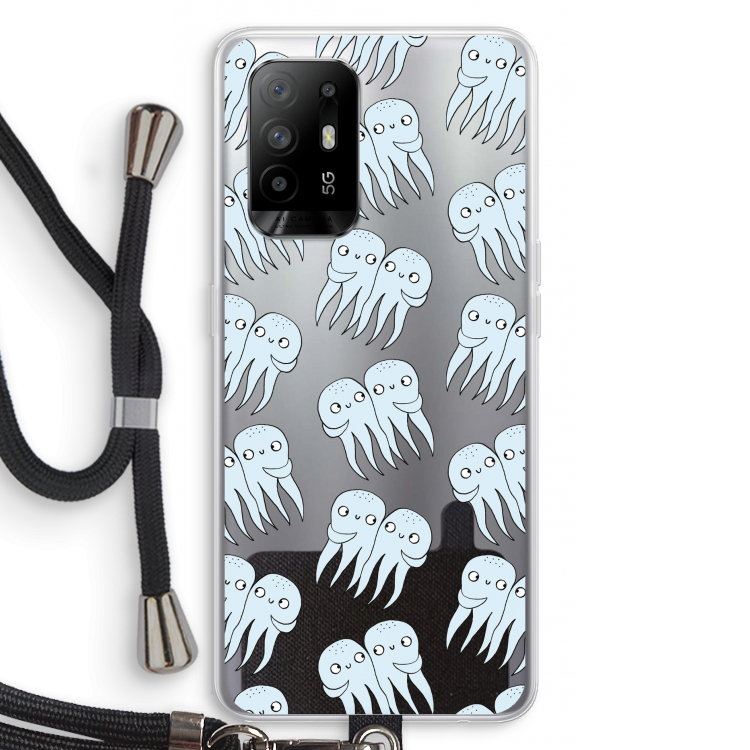 Octopussen: Oppo A95 5G Transparant Hoesje met koord