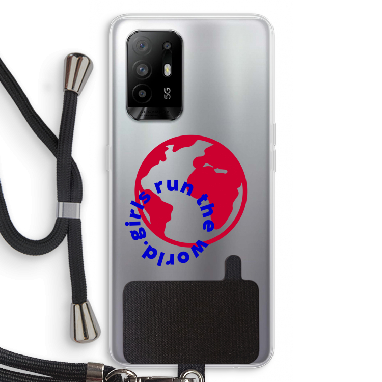 Run The World: Oppo A95 5G Transparant Hoesje met koord