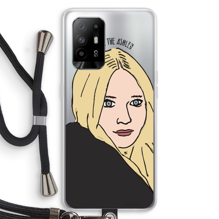 Ashley: Oppo A95 5G Transparant Hoesje met koord