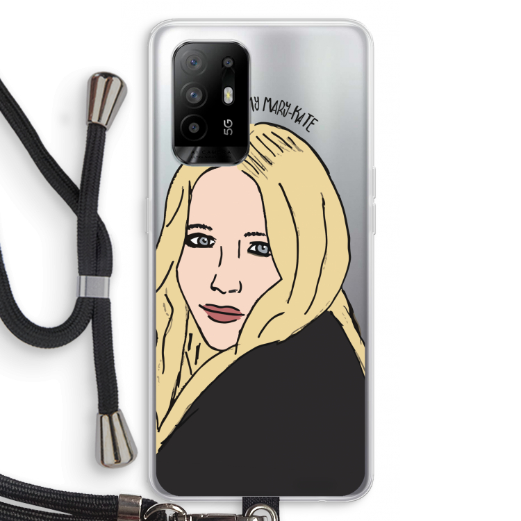 Mary Kate: Oppo A95 5G Transparant Hoesje met koord