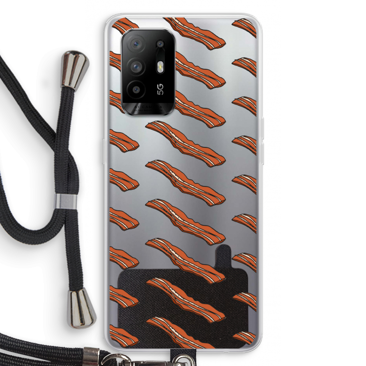 Bacon to my eggs #2: Oppo A95 5G Transparant Hoesje met koord