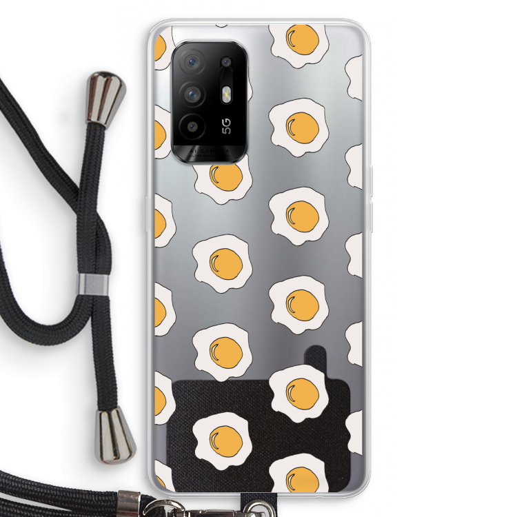 Bacon to my eggs #1: Oppo A95 5G Transparant Hoesje met koord