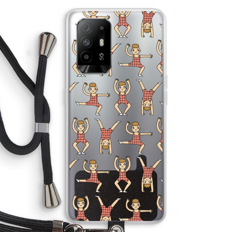 Gymboys: Oppo A95 5G Transparant Hoesje met koord