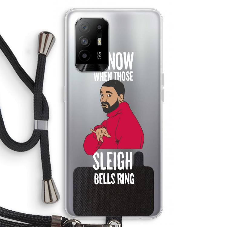Sleigh Bells Ring: Oppo A95 5G Transparant Hoesje met koord