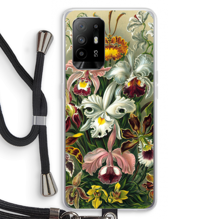 Haeckel Orchidae: Oppo A95 5G Transparant Hoesje met koord