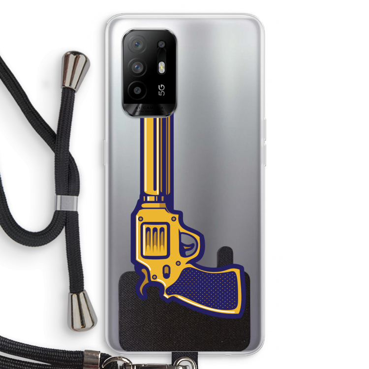 Pew Pew Pew: Oppo A95 5G Transparant Hoesje met koord