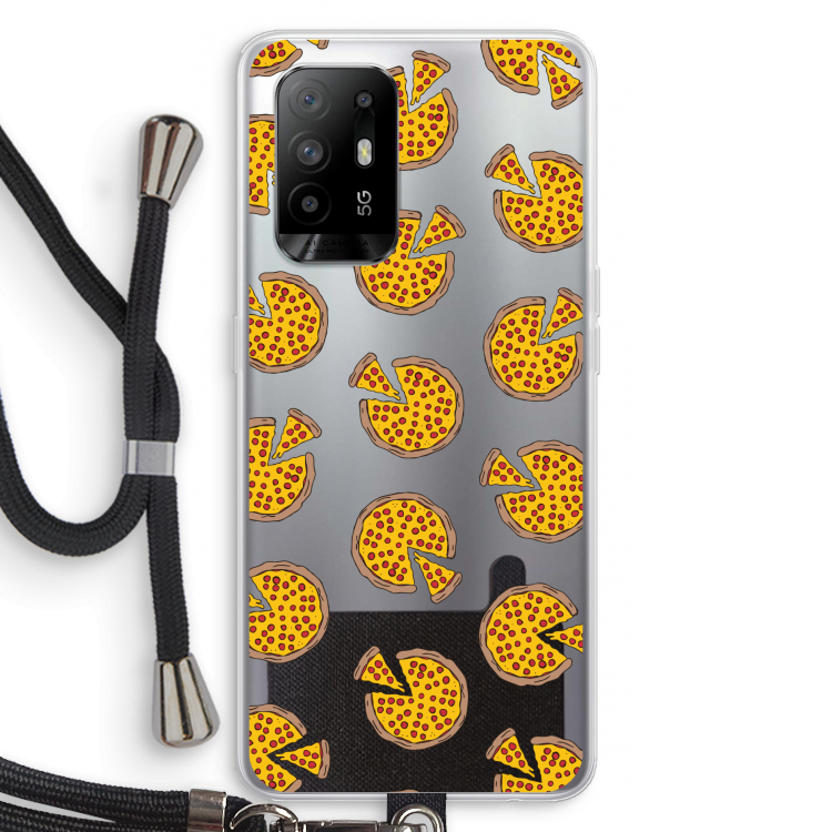 You Had Me At Pizza: Oppo A95 5G Transparant Hoesje met koord