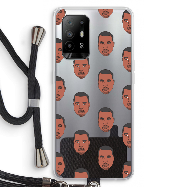 Kanye Call Me?: Oppo A95 5G Transparant Hoesje met koord