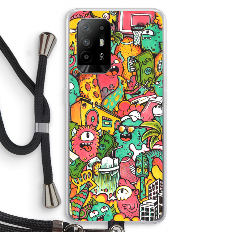 Vexx City: Oppo A95 5G Transparant Hoesje met koord