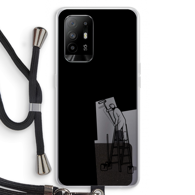Musketon Painter: Oppo A95 5G Transparant Hoesje met koord