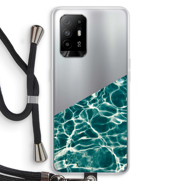 Weerkaatsing water: Oppo A95 5G Transparant Hoesje met koord