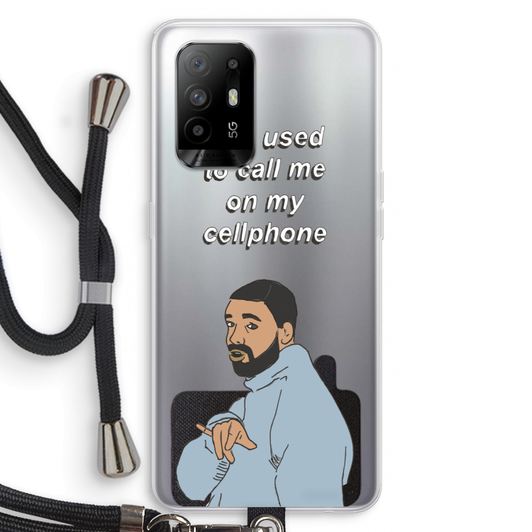 Hotline bling: Oppo A95 5G Transparant Hoesje met koord