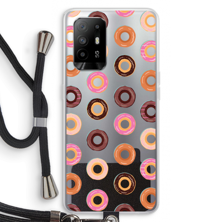 Donuts: Oppo A95 5G Transparant Hoesje met koord