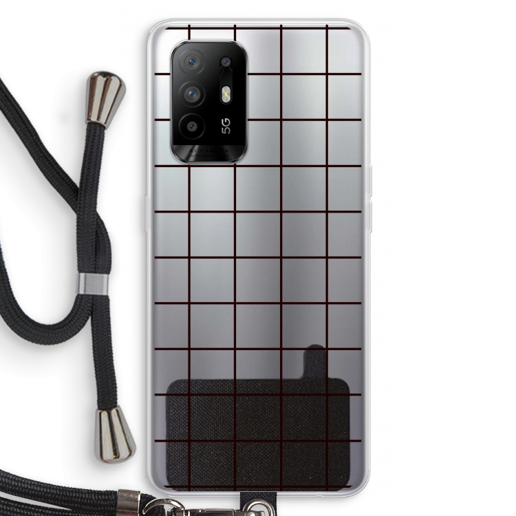 Rooster: Oppo A95 5G Transparant Hoesje met koord