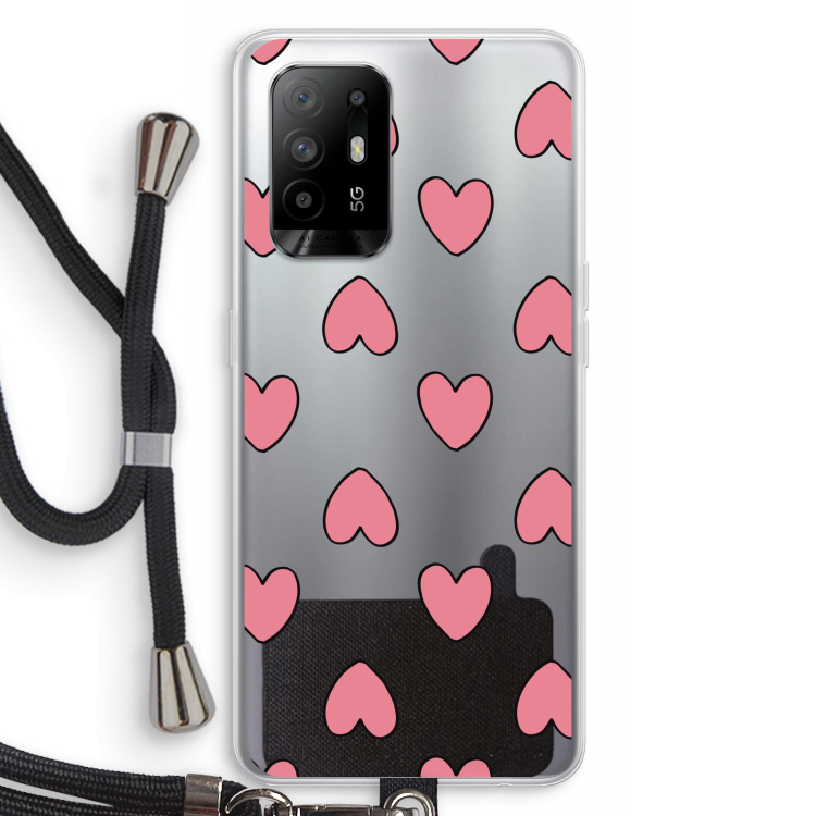 Ondersteboven verliefd: Oppo A95 5G Transparant Hoesje met koord