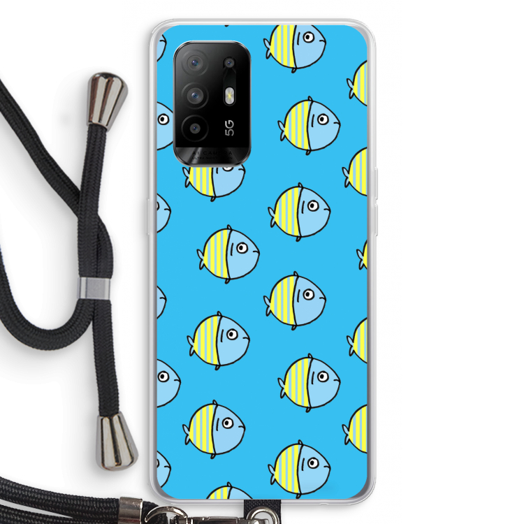 Visjes: Oppo A95 5G Transparant Hoesje met koord