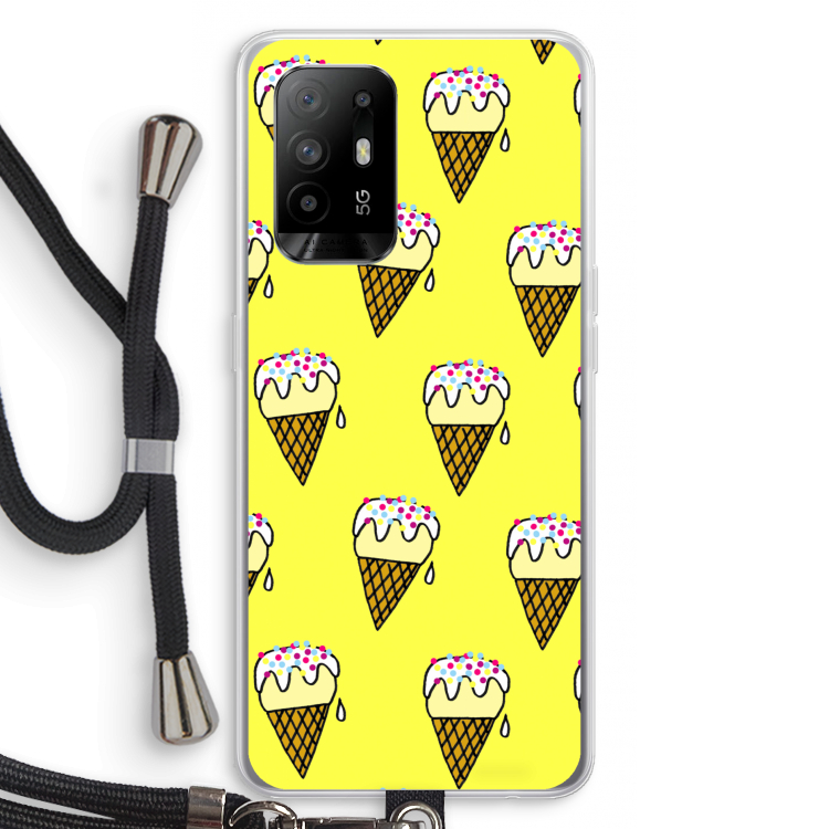 Isjes: Oppo A95 5G Transparant Hoesje met koord
