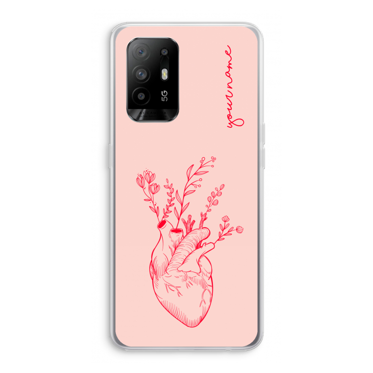 Blooming Heart: Oppo A95 5G Transparant Hoesje