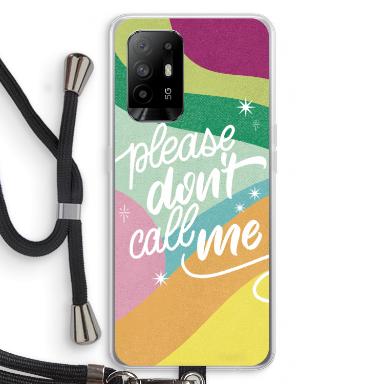 Don't call: Oppo A95 5G Transparant Hoesje met koord