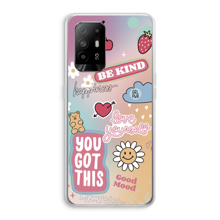 Positivity: Oppo A95 5G Transparant Hoesje