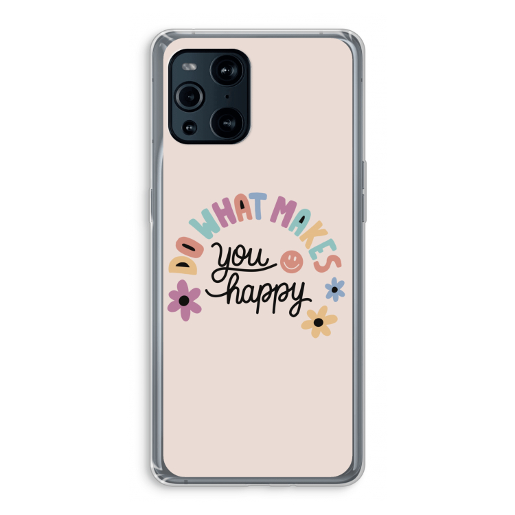 Happy days: Oppo Find X3 Transparant Hoesje