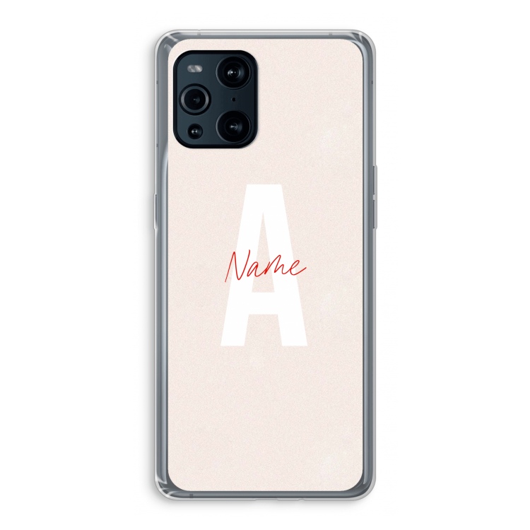 Strawberry Milkshake: Oppo Find X3 Transparant Hoesje