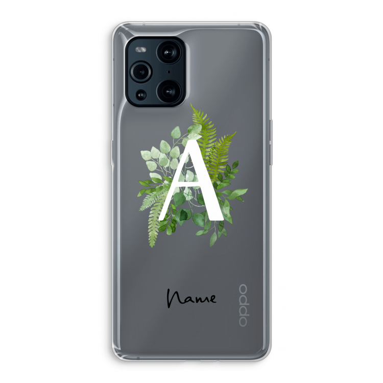 Green Brush: Oppo Find X3 Transparant Hoesje