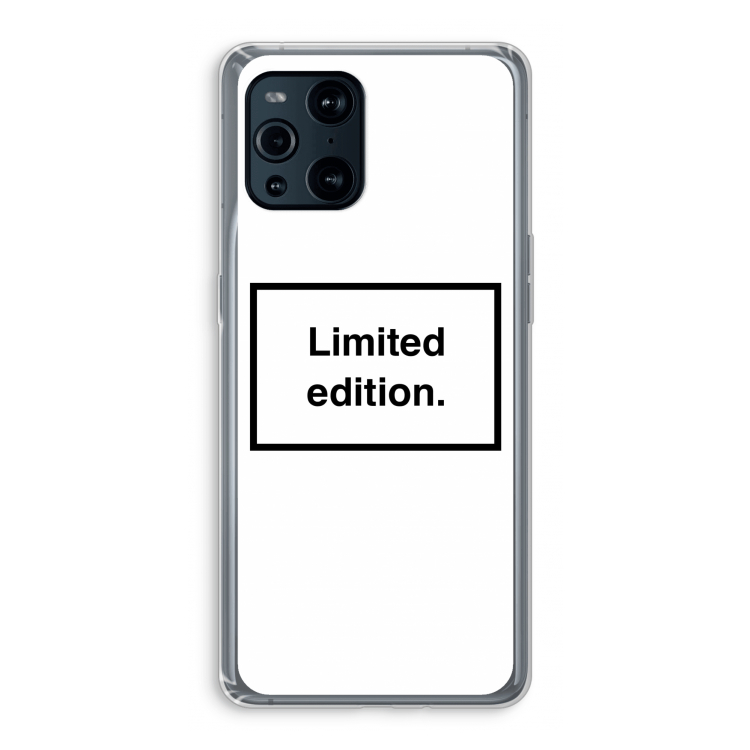 Limited edition: Oppo Find X3 Transparant Hoesje
