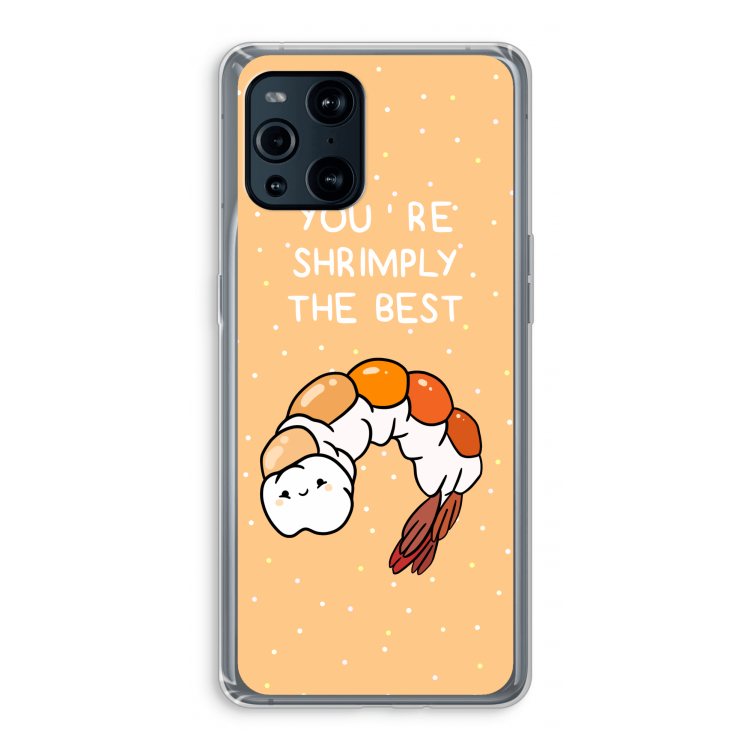 You're Shrimply The Best: Oppo Find X3 Transparant Hoesje